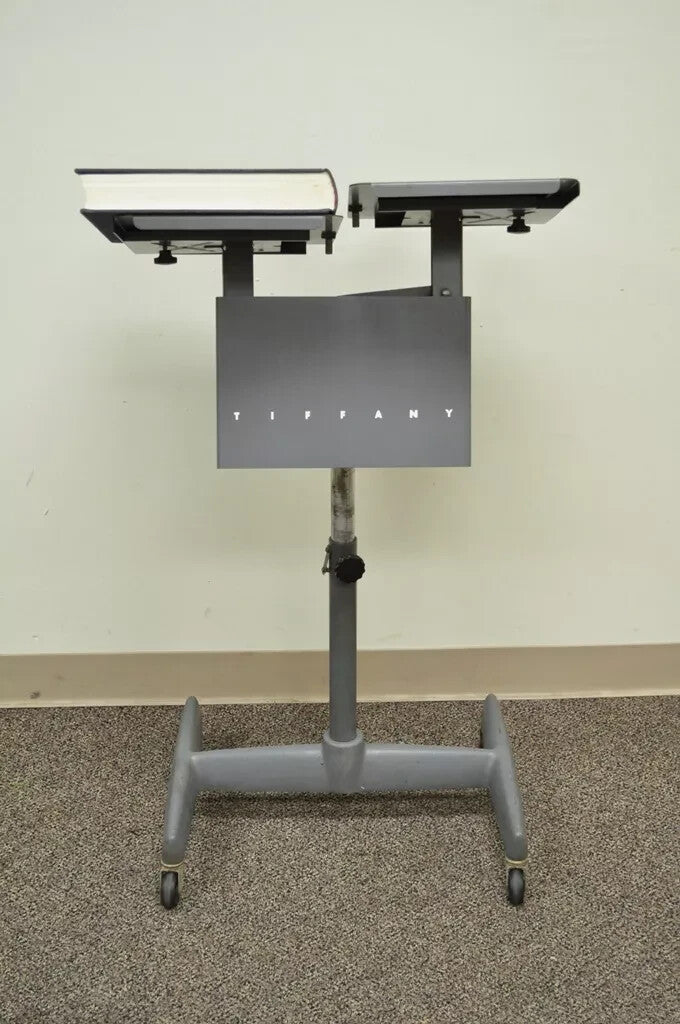Vintage Mid Century Modern Art Deco Adjustable Book Lectern by Tiffany Stand Co