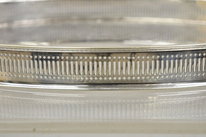 Vintage Sheffield England Victorian Style Oval Platter Tray w/ Raised Gallery