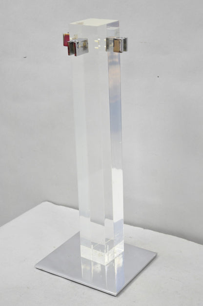 Danny Alessandro Albrizzi Vintage Modernist Lucite & Chrome Fireplace Tool Set