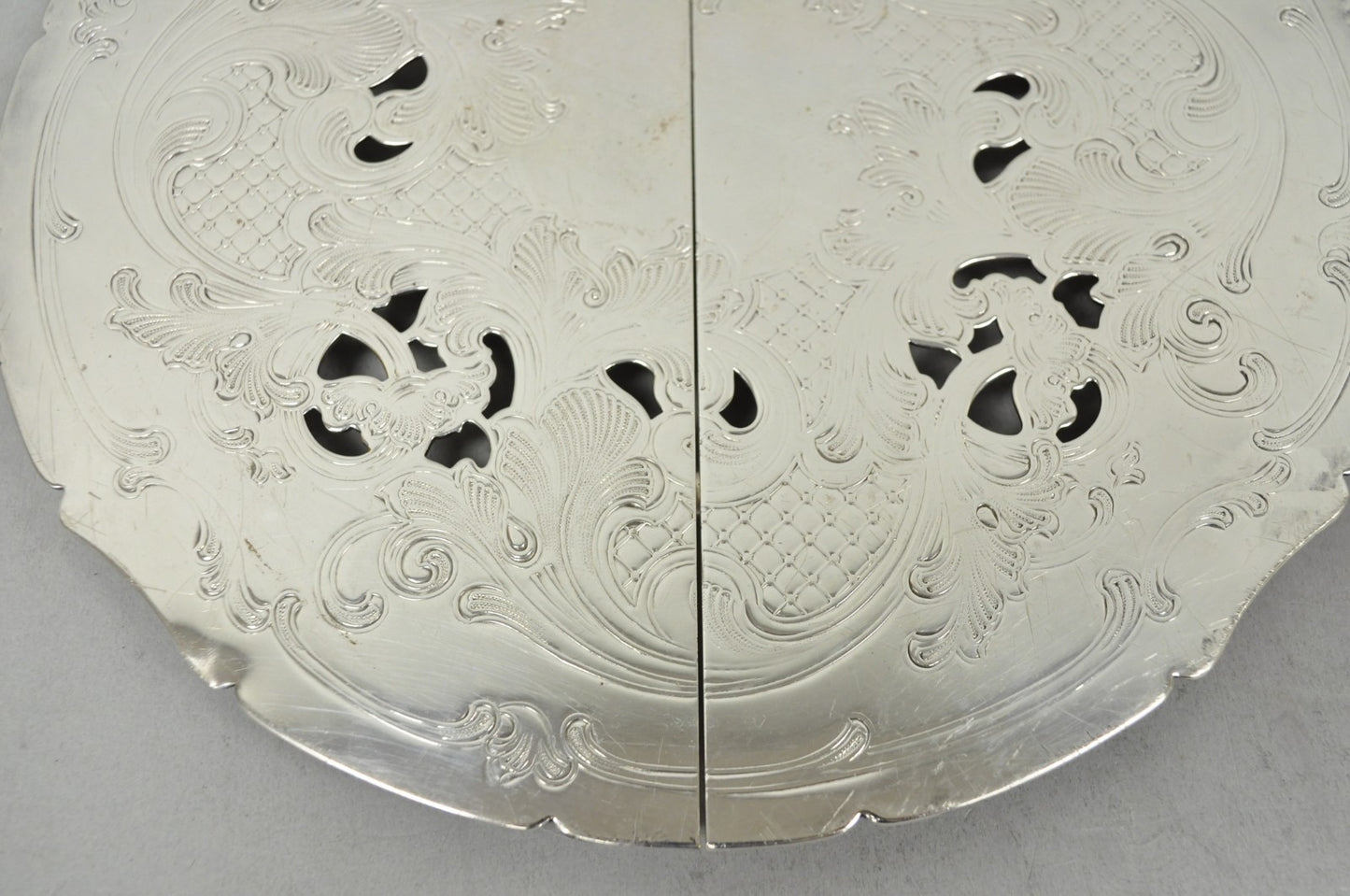 Vintage Gorham YC49-1 Victorian Silver Plated Expanding Pot Trivet Hot Plate