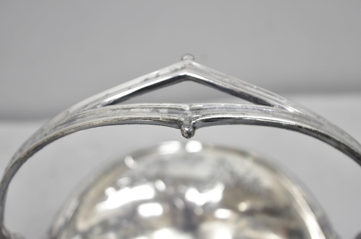 Antique Christofle Gallia French Art Nouveau Silver Plated Fruit Basket w Handle