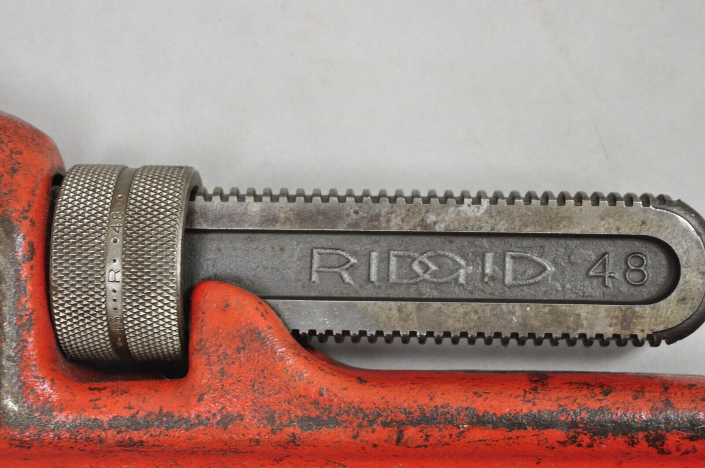 Vintage RIDGID 48 Heavy Duty Straight Plumbers Pipe Wrench 48" Red Cast Iron