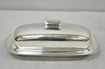Vintage Reed & Barton Art Deco Mid Century Modern Silver Plated Butter Dish