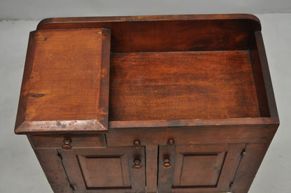 Antique Salesman Sample Primitive Miniature Pine Wood Small Dry Sink Washstand