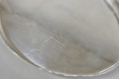 Antique English Edwardian Sheffield Silver Plated 24" Serving Platter Bar Tray