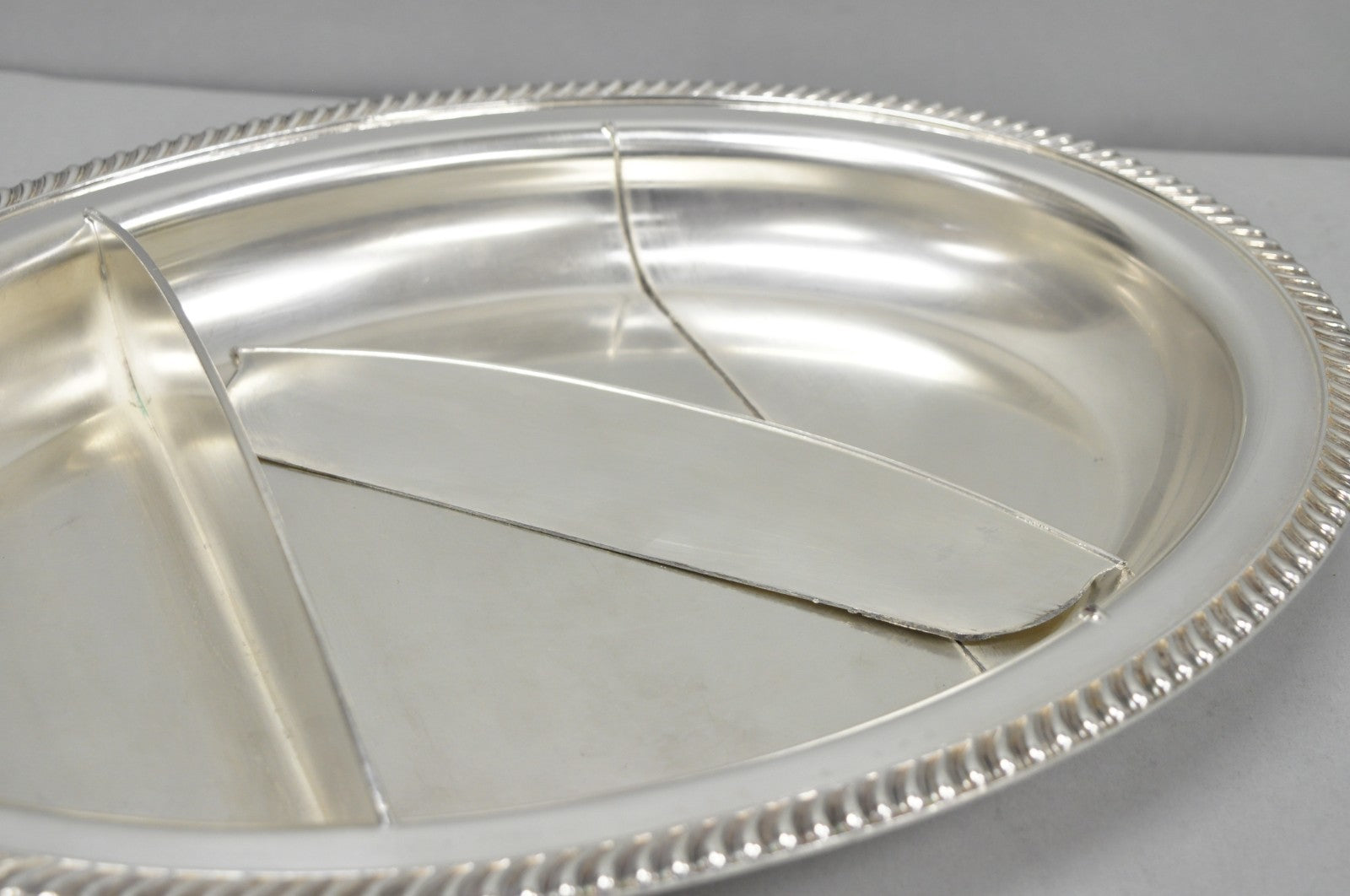 Antique English Regency Silver Plated  Large Covered Serving Dish 'M" Monogram