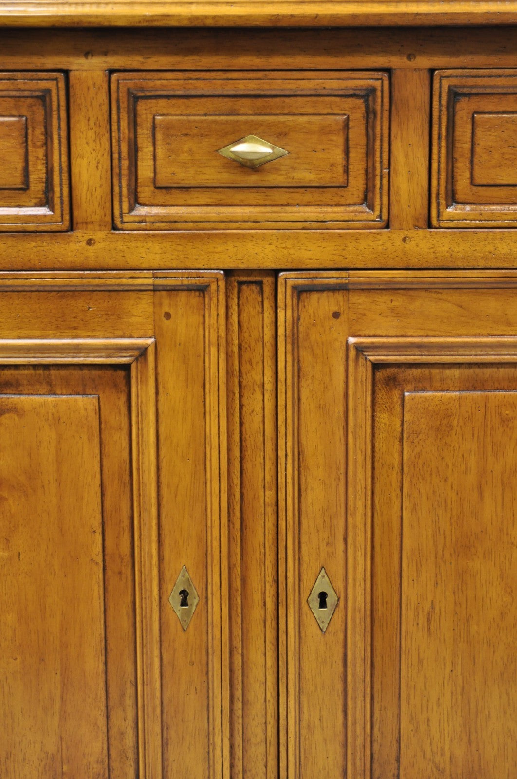 Vintage French Country Cherry Wood Server Buffet Sideboard Cabinet by MNdB