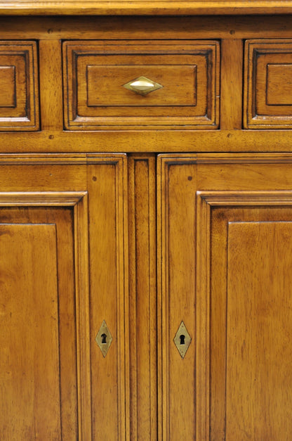 Vintage French Country Cherry Wood Server Buffet Sideboard Cabinet by MNdB