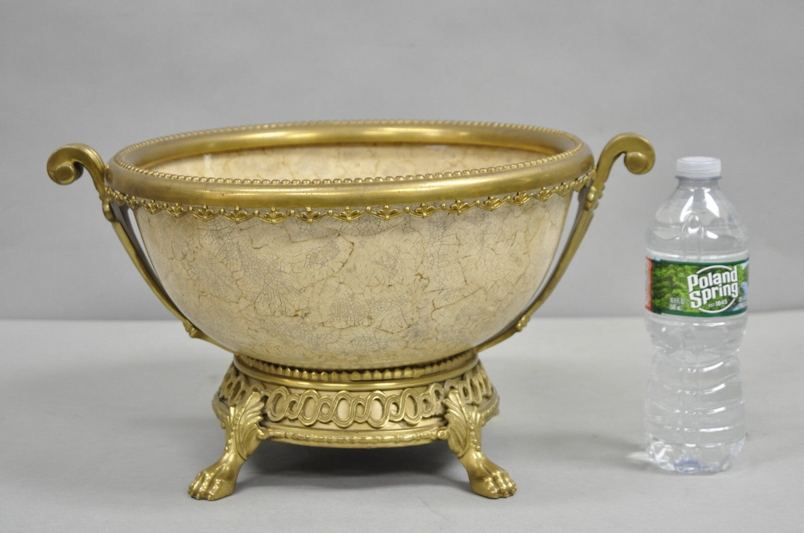 Decorative Crafts Inc. French Victorian Style Bronze Centerpiece Fruit Bowl