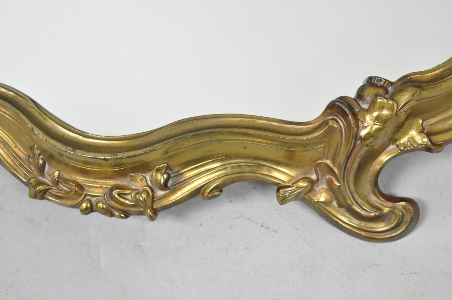 Vintage French Art Nouveau Style Bronze Vanity Mirror Powder Room Perfume Tray