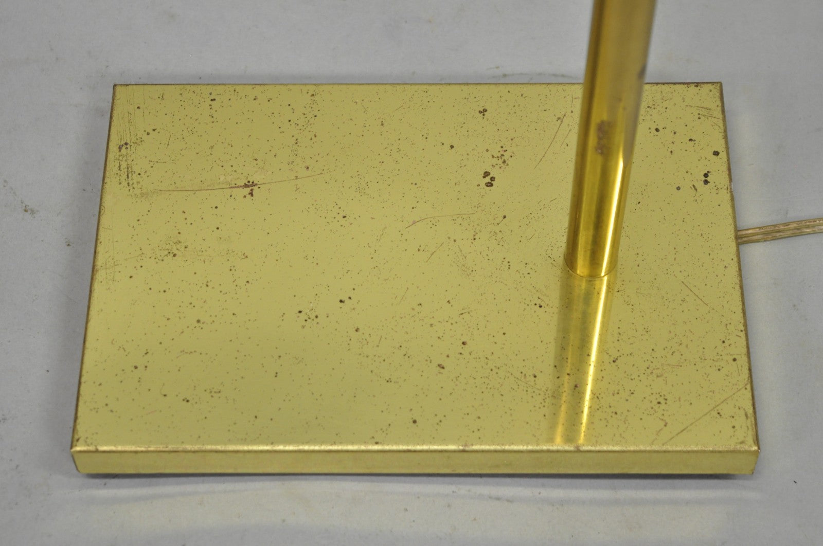 Mid Century Modern Koch & Lowy Brass Pharmacy Reading Adjustable Floor Lamp