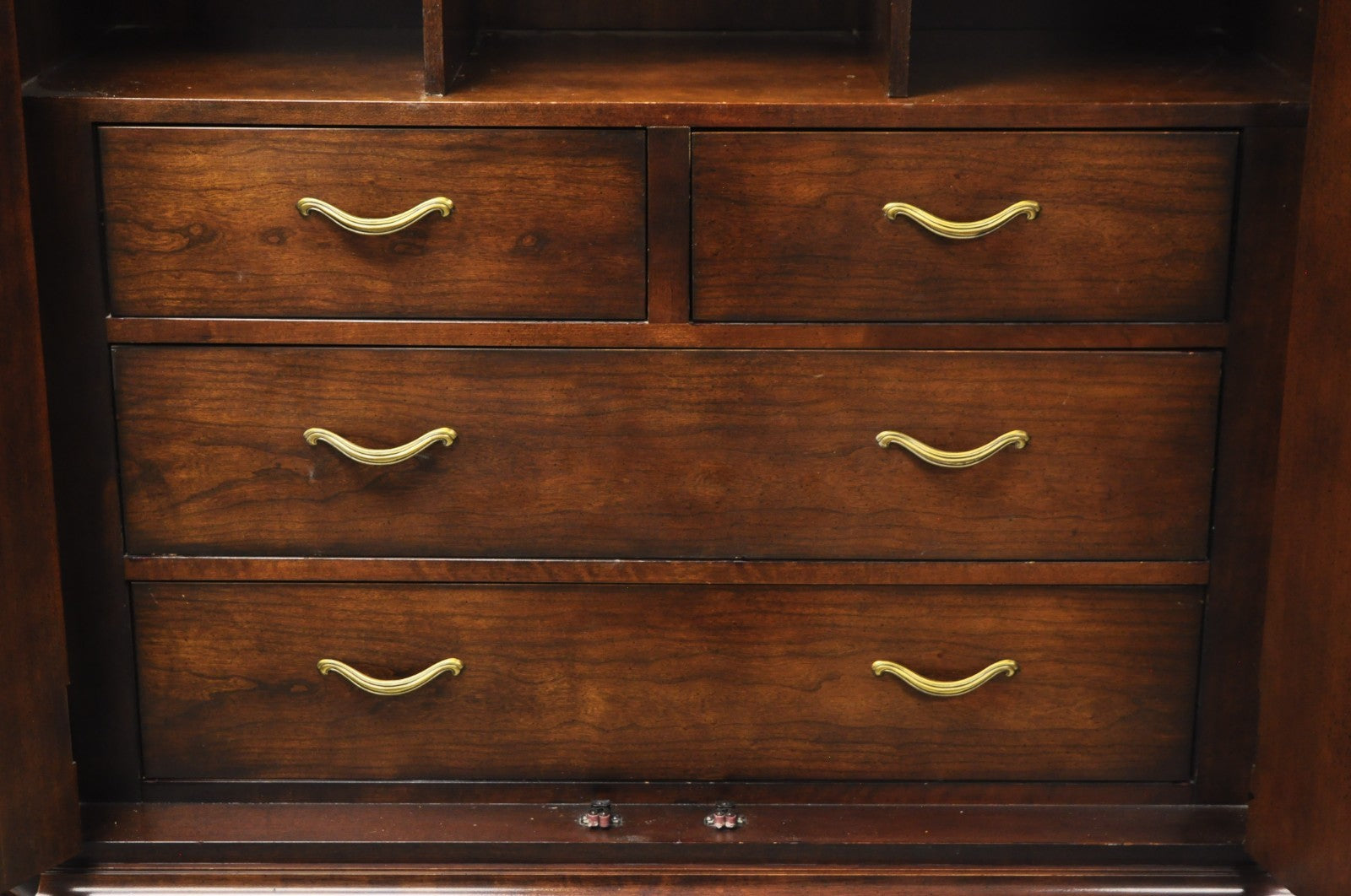 Century Furniture Cardella Cherry Wood Bombe Armoire Wardrobe Dresser TV Cabinet
