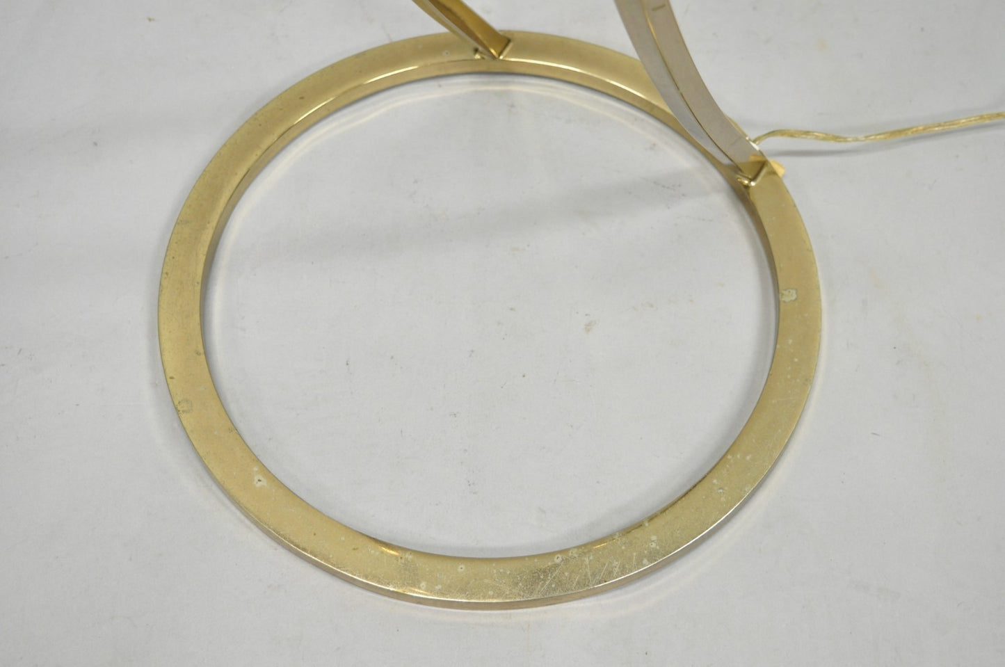 Vintage Mid Century Modern Sculptural Brass Plated Metal Floor Lamp by Clover