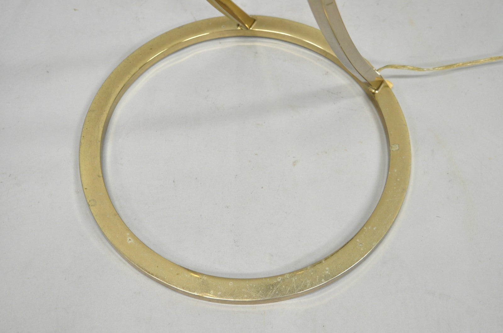 Vintage Mid Century Modern Sculptural Brass Plated Metal Floor Lamp by Clover