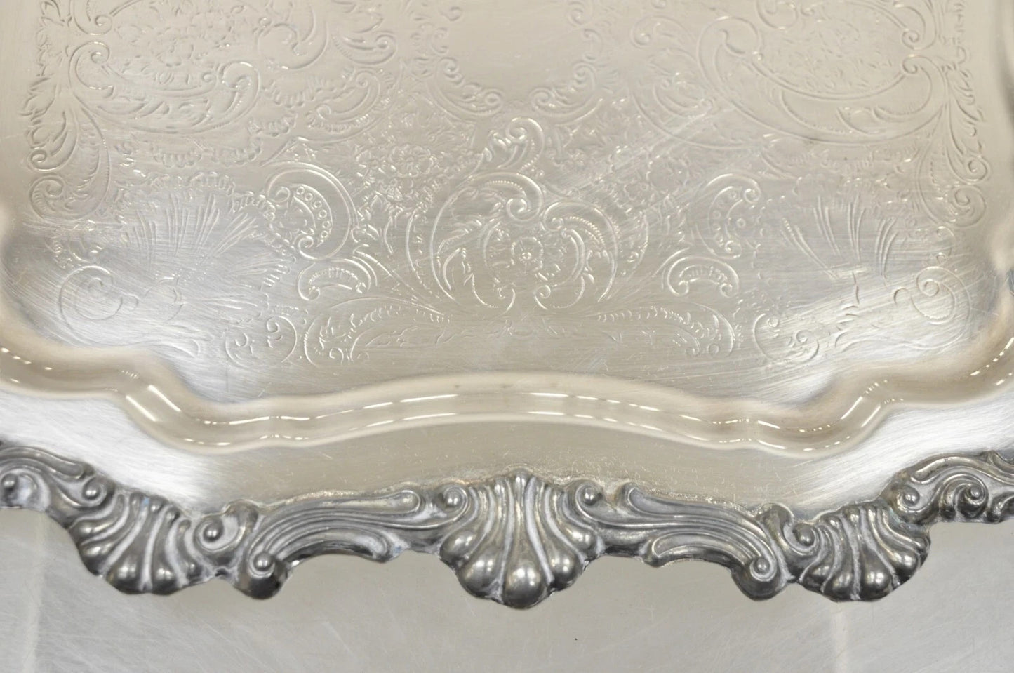 Vintage FB Rogers 6720 Victorian Style Silver Plated Small Serving Dish Platter