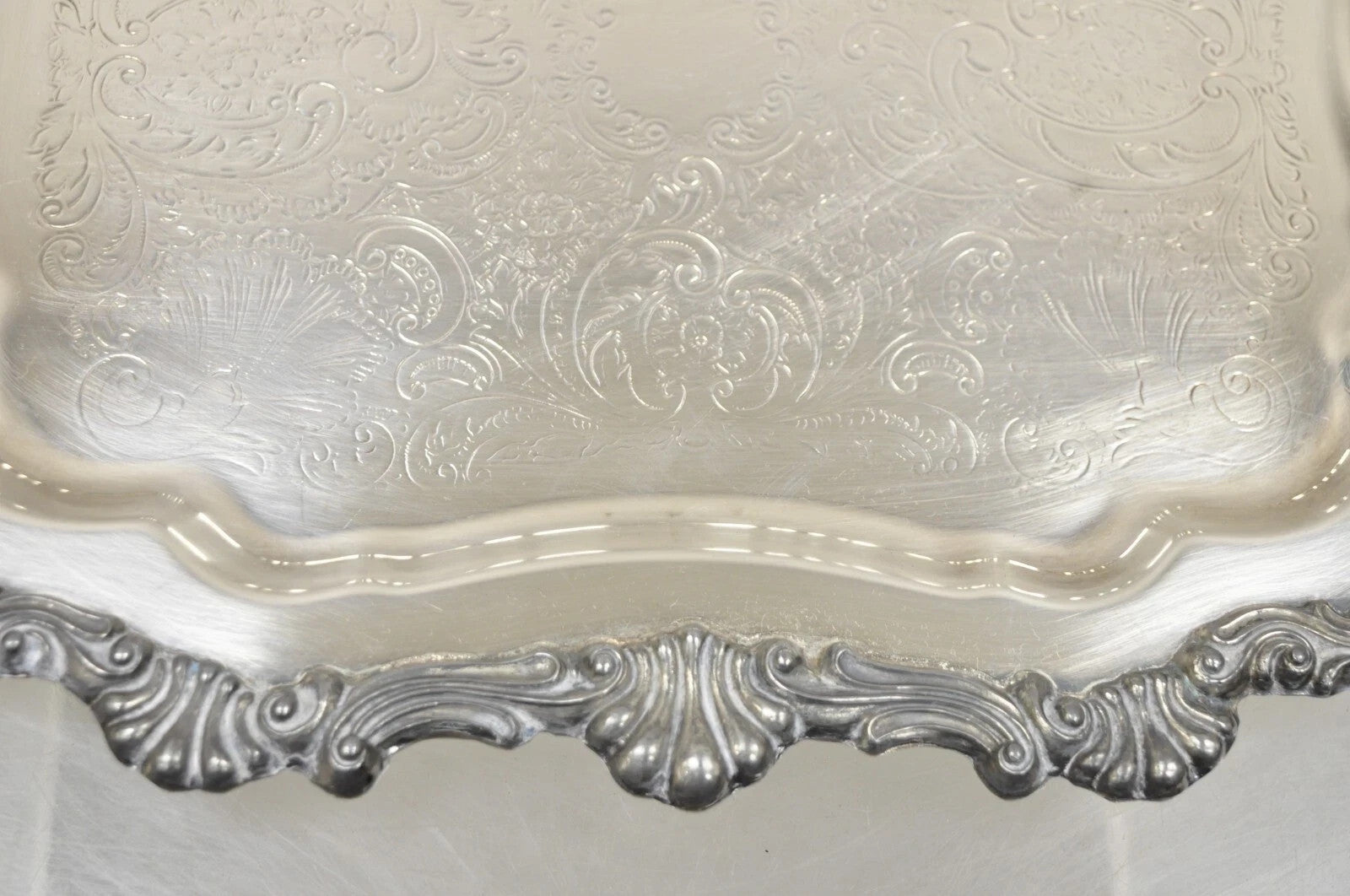 Vintage FB Rogers 6720 Victorian Style Silver Plated Small Serving Dish Platter