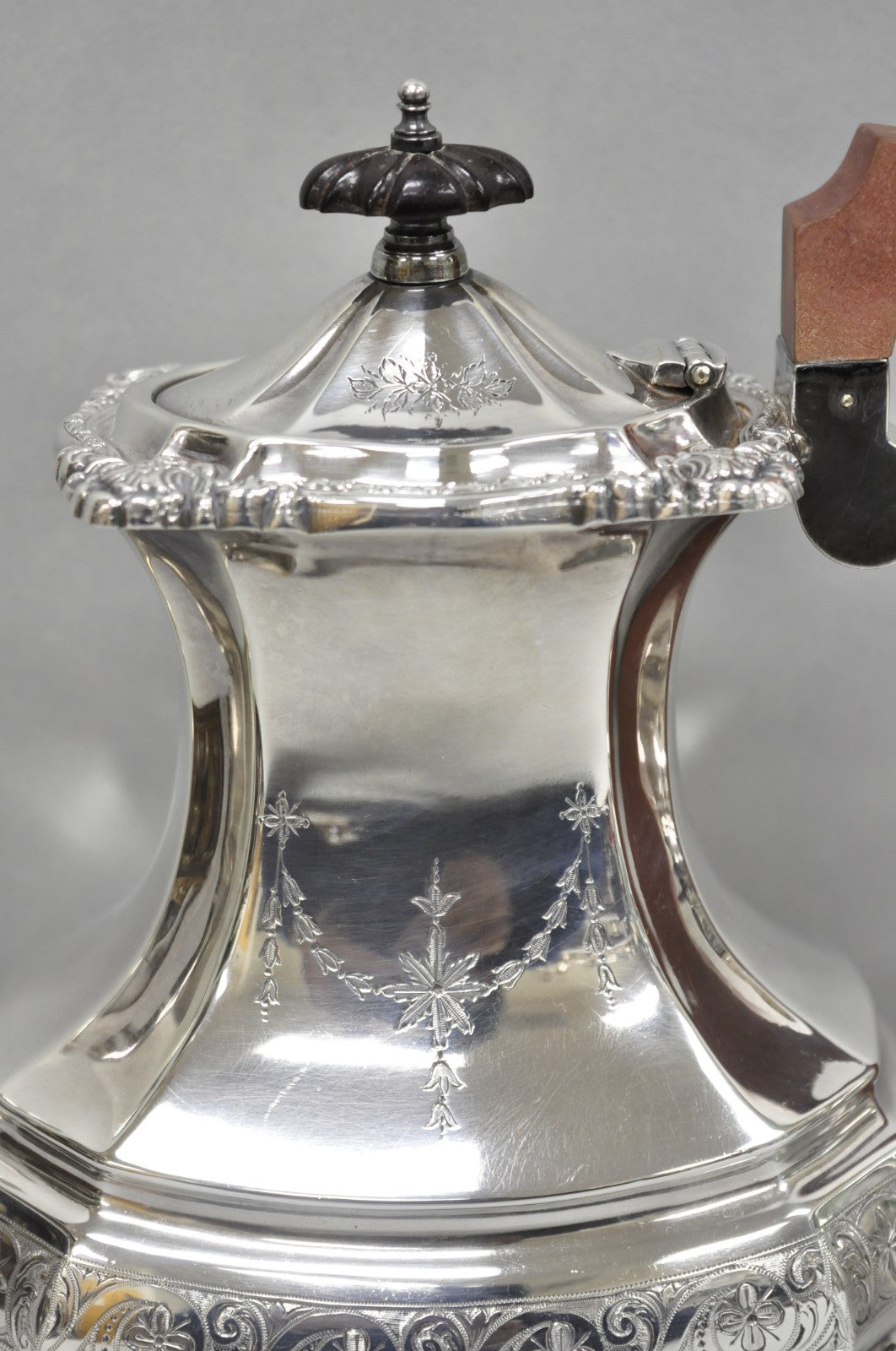 Antique Bailey Banks & Biddle English Edwardian Silver Plated Tea Set - 4 Pcs