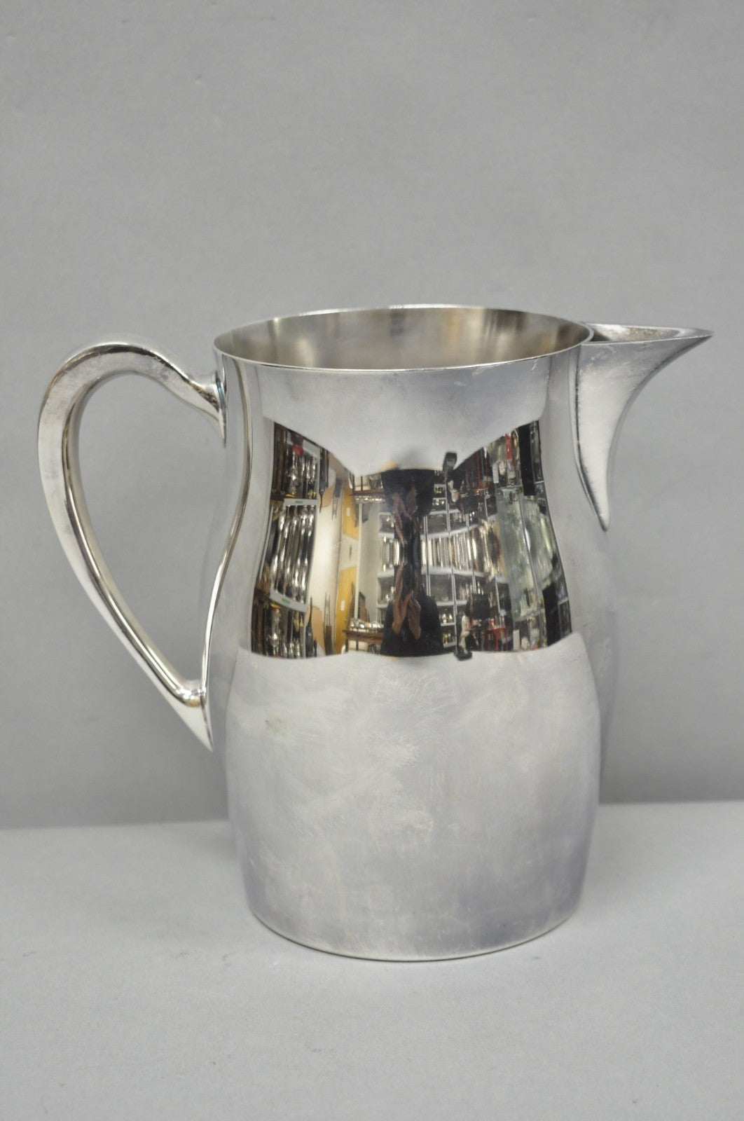 Vintage Bristol Silverplate by Poole B54 Silver Plated Bulbous Water Pitcher