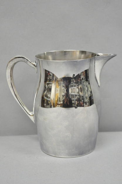 Vintage Bristol Silverplate by Poole B54 Silver Plated Bulbous Water Pitcher