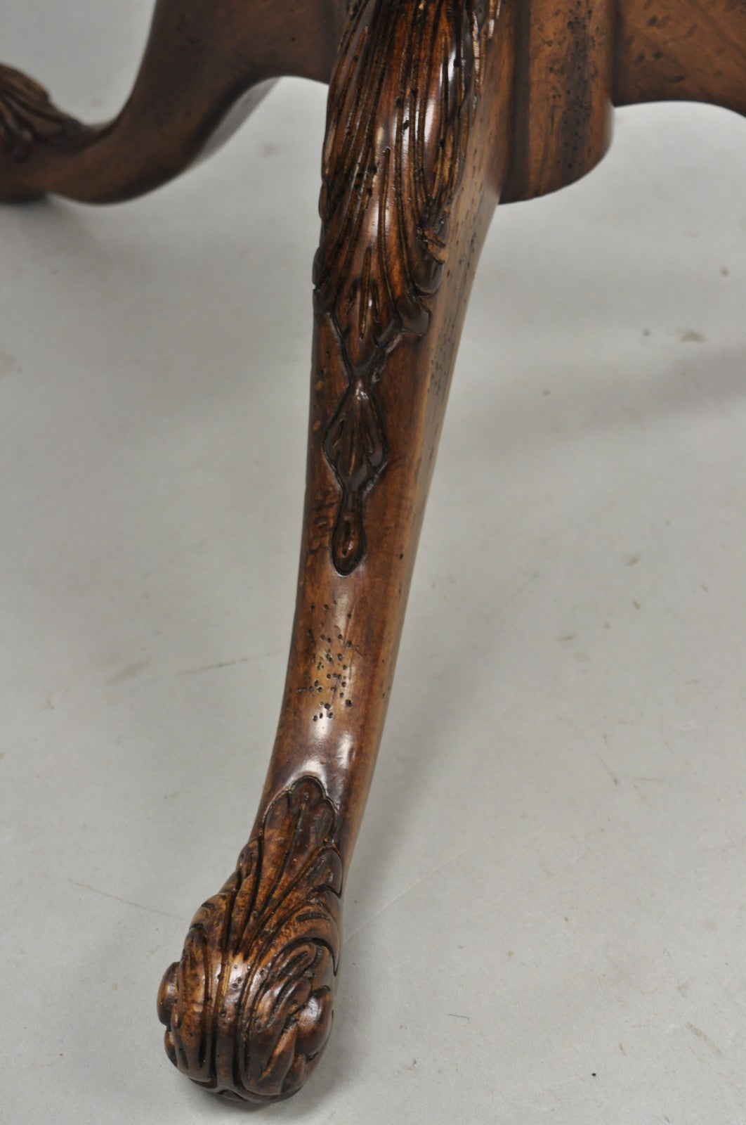 Georgian Chippendale Fretwork Gallery Round Mahogany Occasional Side Table