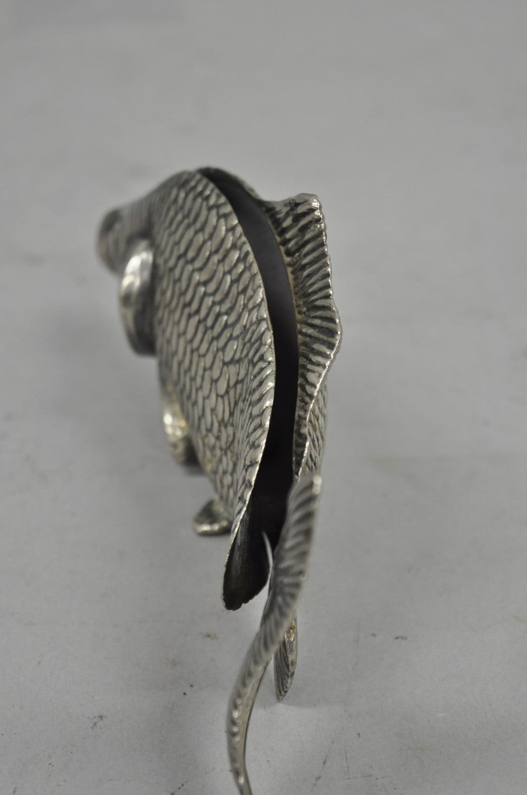 Vintage Italian Hollywood Regency Silver Plated Figural Koi Fish Napkin Holder