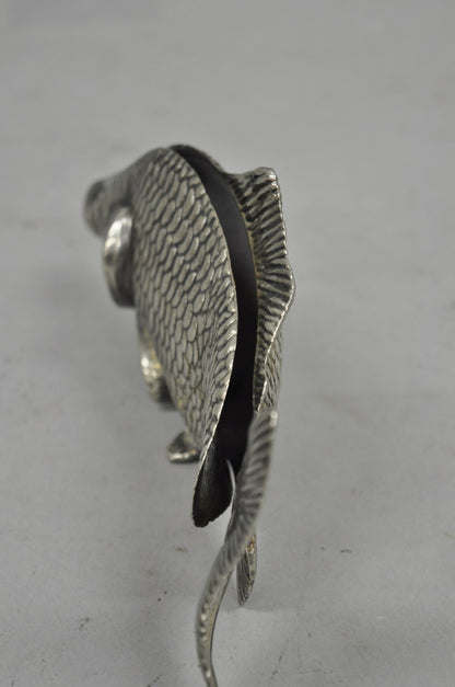 Vintage Italian Hollywood Regency Silver Plated Figural Koi Fish Napkin Holder