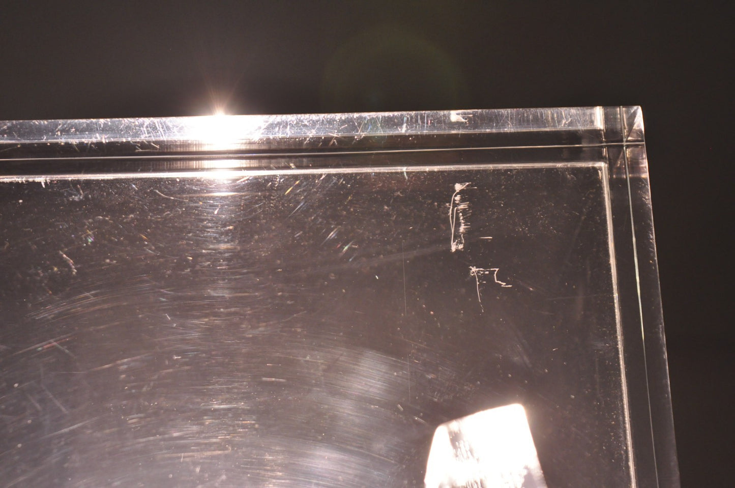 Vintage Mid Century Modern Clear Lucite & Black Acrylic Lighted Pedestal Stand