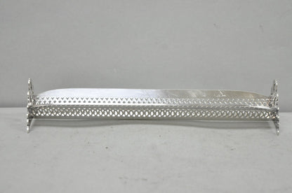 Vintage English Regency Silver Plated Reticulated Sugar Cube Cracker Caddy