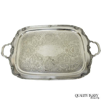 Vintage 1847 Rogers Bros "Remembrance" 9898 Silver Plated Serving Platter Tray