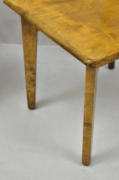 Vintage Gunlocke Mid Century Modern Maple Wood Side Chairs - a Pair