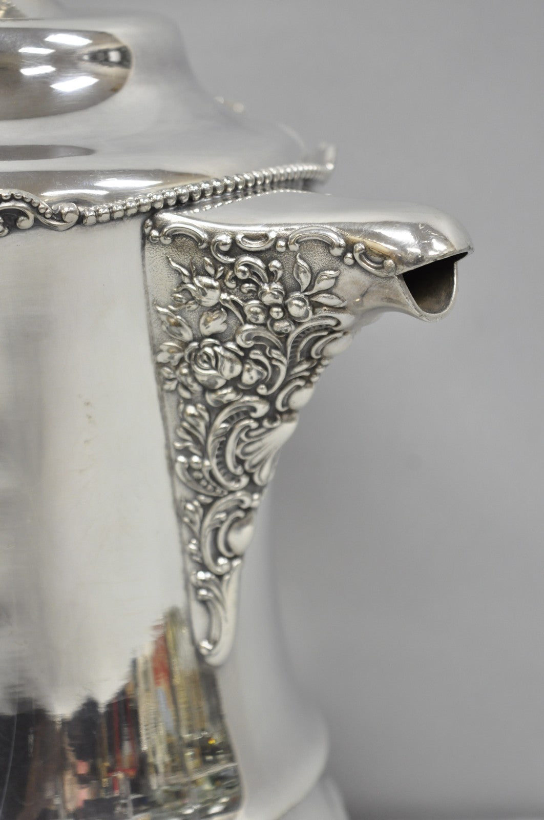 Antique Derby Silver English Victorian Silver Plated Large Warm Water Pitcher