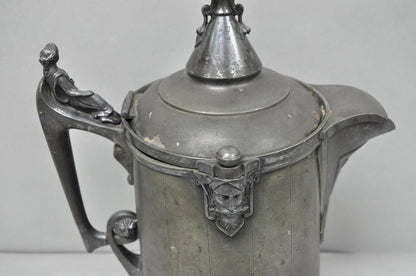 Antique Renaissance Reed & Barton Figural Silver Plated Coffee Water Pitcher