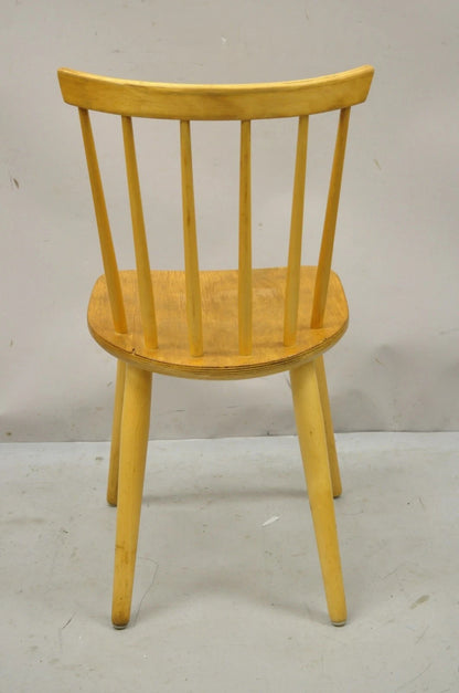 Vintage Mid Century Modern Spindle Back Birch Maple Dining Side Chair