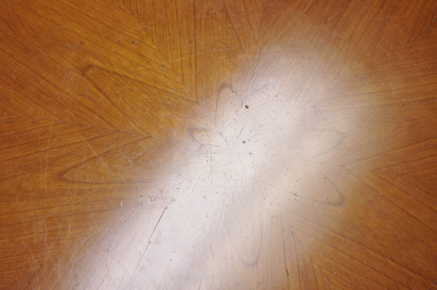 John Scalia French Empire Style Round Cherry Wood Bouillotte Lamp Side Table