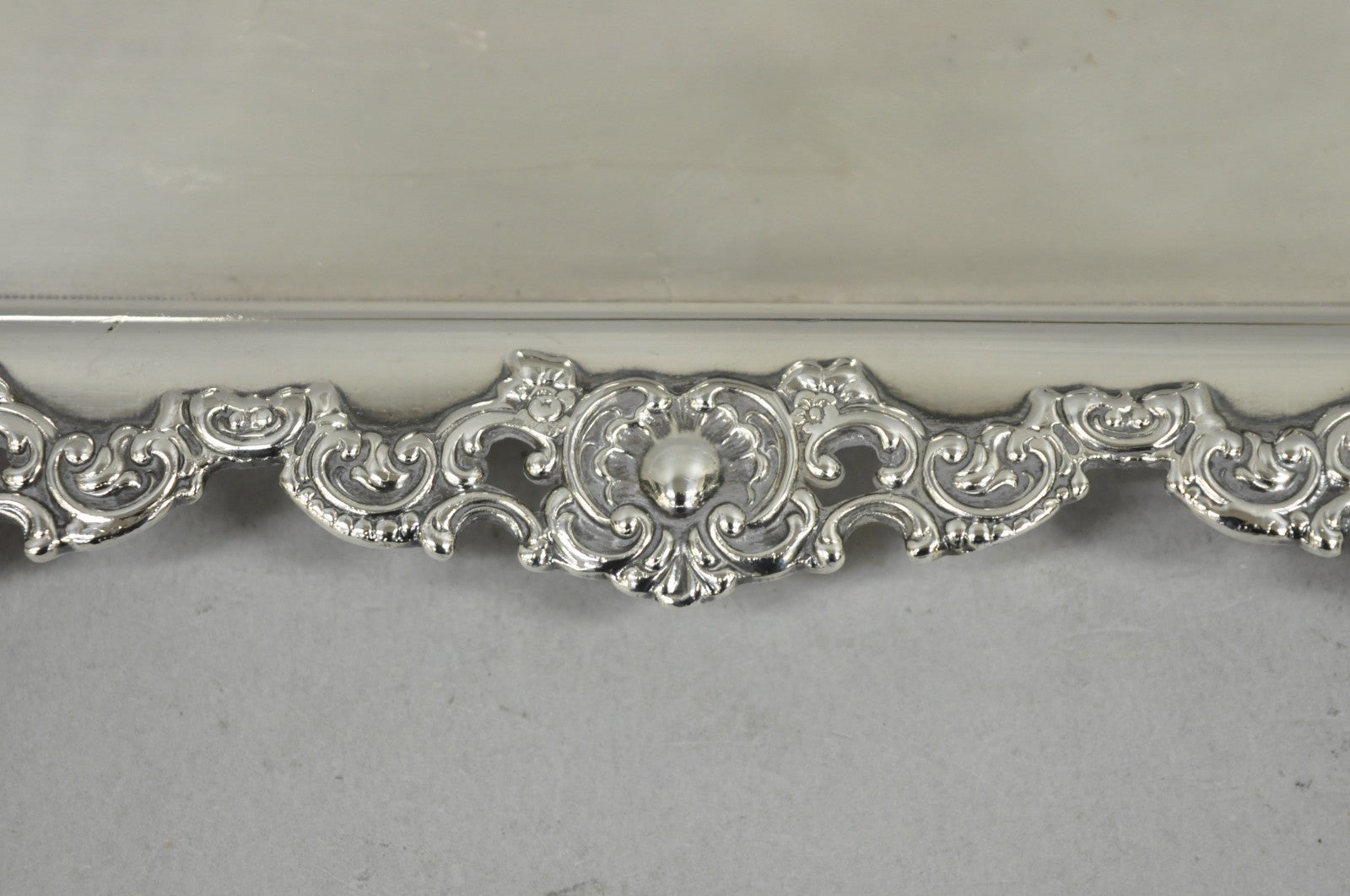Antique Victorian Silver Plated Pierced Twin Handle Bar Serving Tray by Wilcox