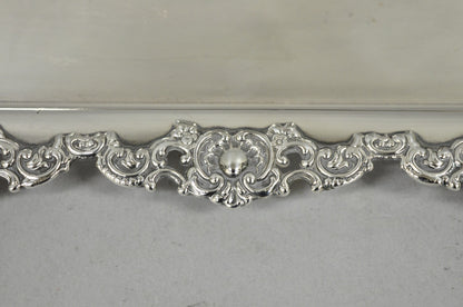 Antique Victorian Silver Plated Pierced Twin Handle Bar Serving Tray by Wilcox
