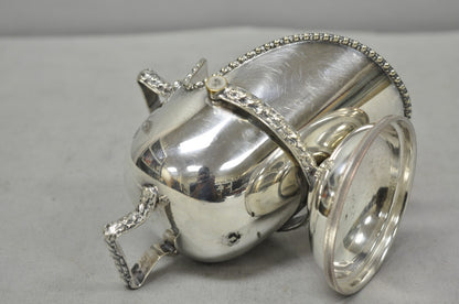 Vintage English Victorian Silver Plated Sugar Cube Scuttle Bucket By Winchester