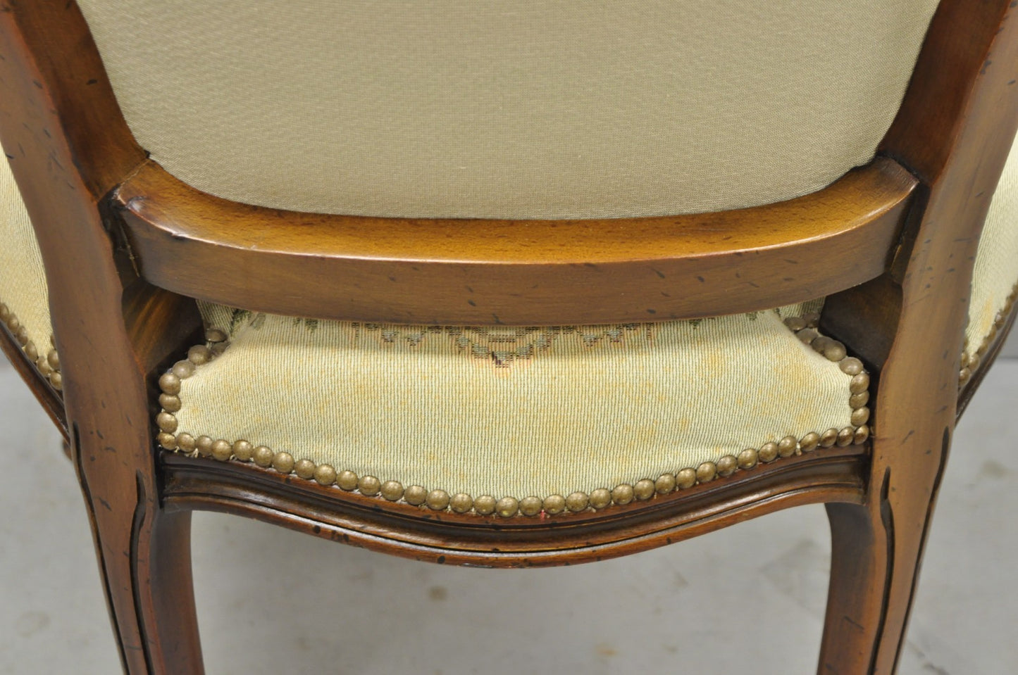 Vintage Chateau D'Ax spa French Louis XV Style Italian Tapestry Arm Chair