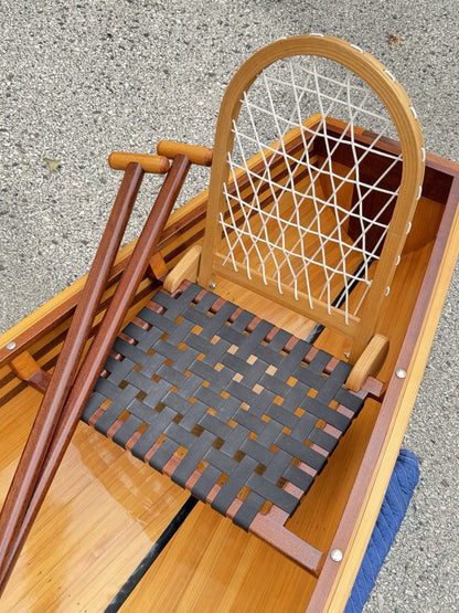 Cedar Strip Built 14' Square Stern Canoe & British Seagull 40 Outboard Motor