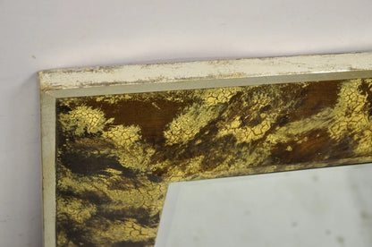 Decorative Arts Inc. Faux Tortoise Shell Painted Brown & Gold Modern Wall Mirror