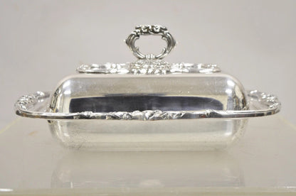 Vintage Gorham Black Starr Silver Plated Lidded Vegetable Serving Platter Dish