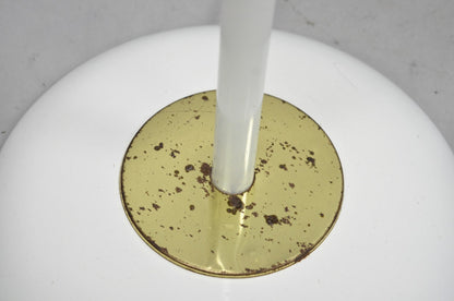 Gerald Thurston for Lightolier Mid Century Modern White Metal Pole Floor Lamp