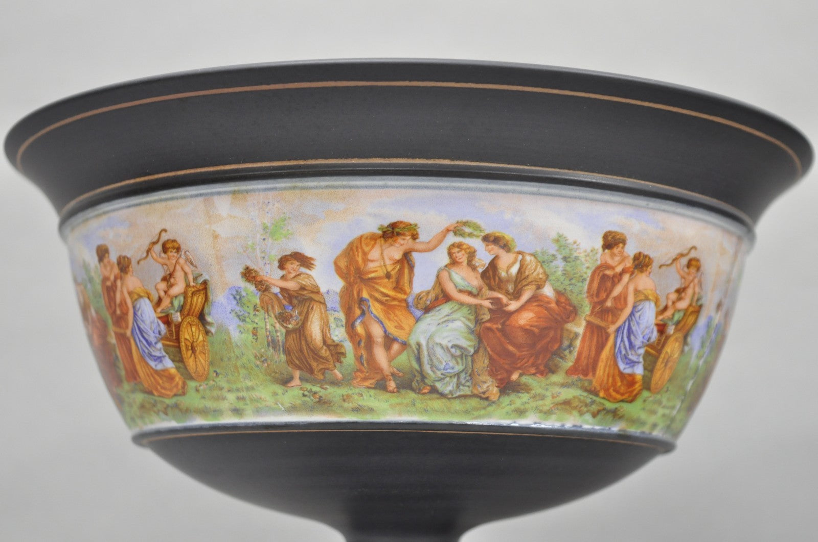 Ceramiche Florentine Italian Neoclassicall Terracotta Pottery Compote Dish, Pair