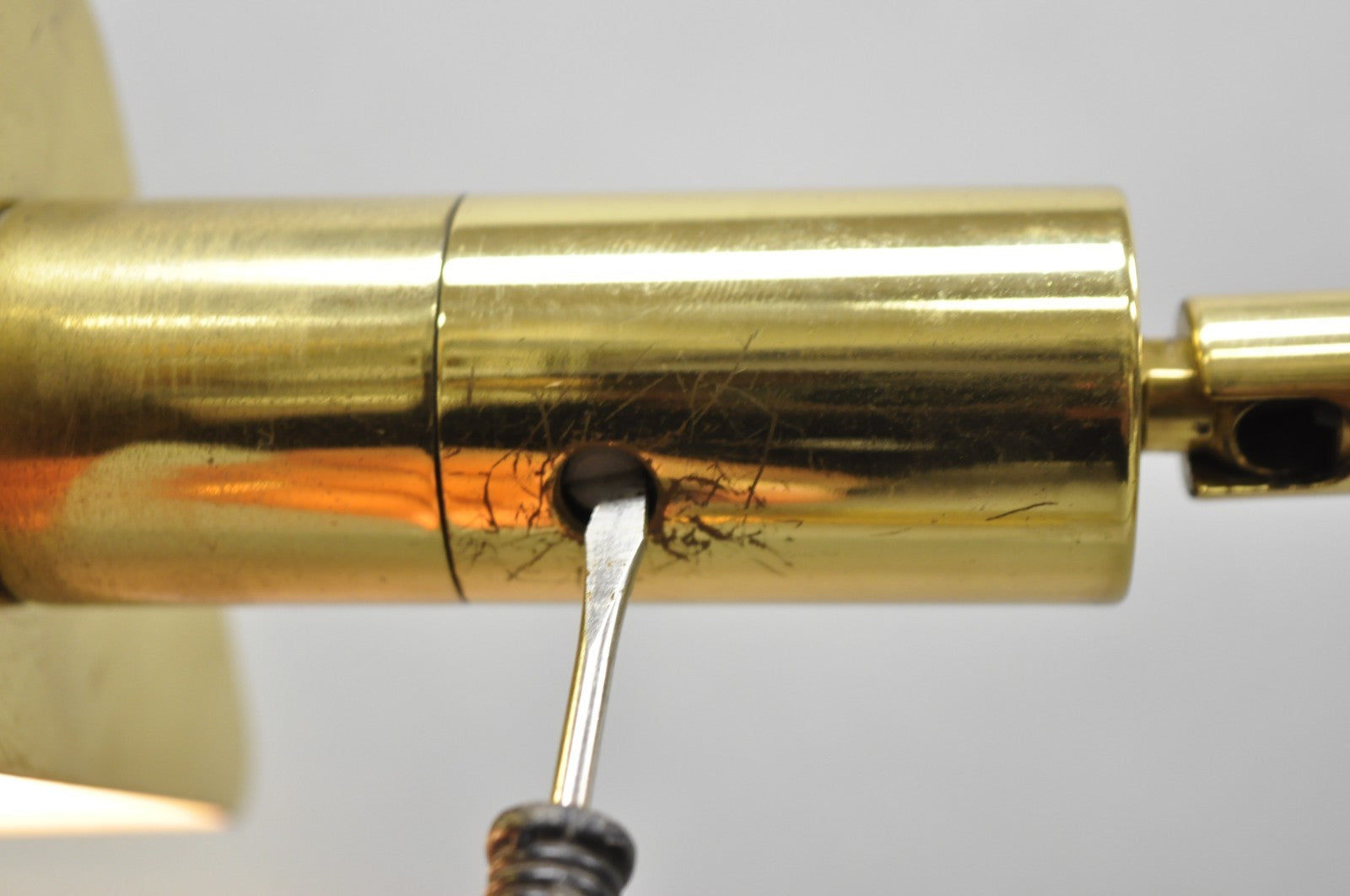 Vintage Chapman Mid Century Modern Adjustable Brass Reading Pharmacy Floor Lamp