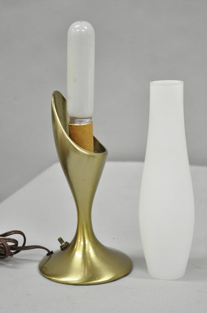 Vintage Mid Century Modern Brass "Tulip" Table Lamp by Laurel Lamp Co.