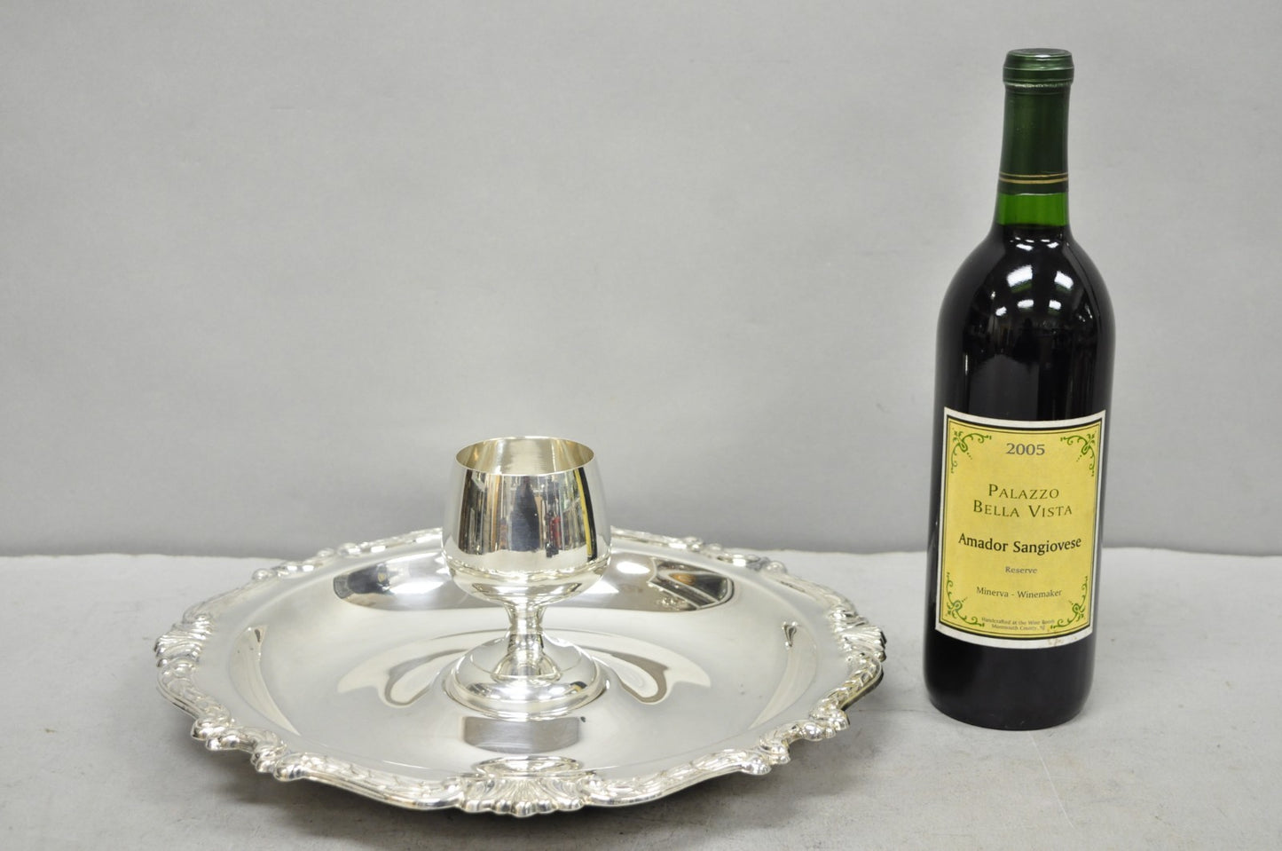 Vintage Sheridan Victorian Silver Plated Shrimp Cocktail Serving Platter Tray