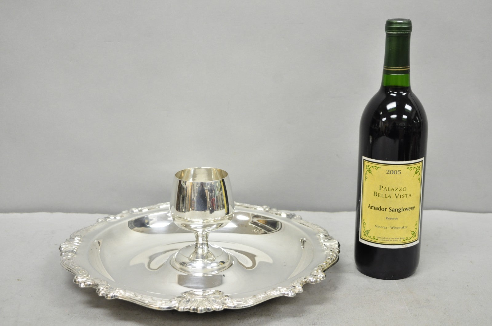 Vintage Sheridan Victorian Silver Plated Shrimp Cocktail Serving Platter Tray