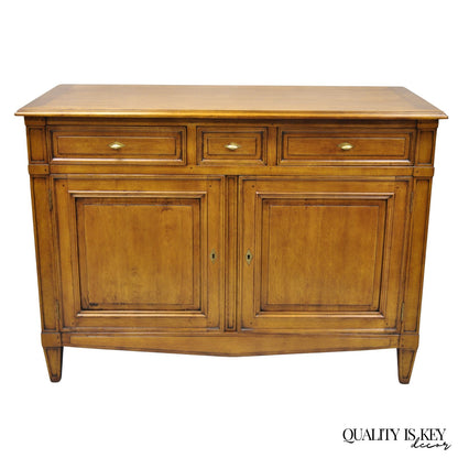 Vintage French Country Cherry Wood Server Buffet Sideboard Cabinet by MNdB