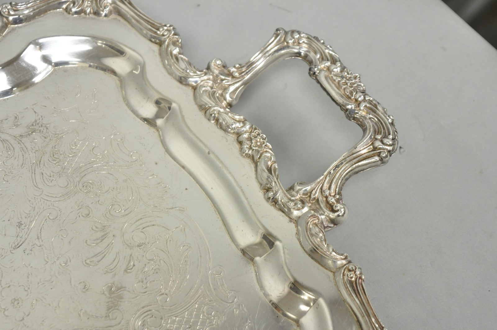 Vintage Taunton Statehouse Victorian Silver Plated Narrow Serving Platter Tray