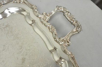 Vintage Taunton Statehouse Victorian Silver Plated Narrow Serving Platter Tray